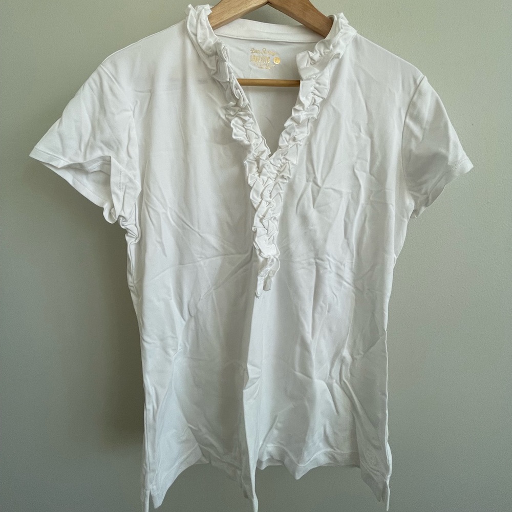 BNWT Lilly Pulitzer White Collared V-Neck